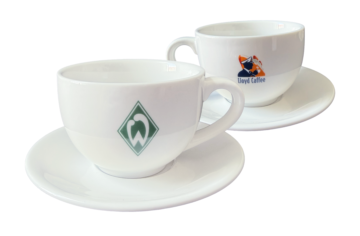 Kaffeetasse mit Untertasse mit Lloyd / Werder - Branding 180ml